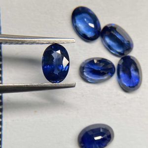 Meisidian جودة البيضاوي قطع 4x6mm 0.5 قيراط 100٪ الأزرق الطبيعي الياقوت gemstone H1015