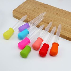 10 Colors Other Drinkware 5ml Silicone Liquid Droppers Plastic Pipettes Transfer Eyedropper With Bulb Tip For Candy Oil Kitchen Kids Gummy Making Mold FHL346-WY1662
