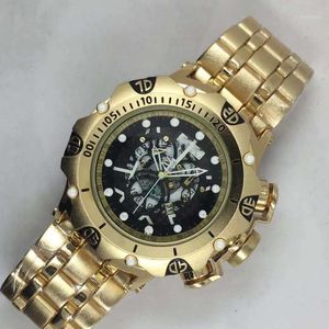 Top Brand Watch Men Large Dial Round Quartz Stainless Steel Sports Waterproof Gold Montre Homme Wristwatches