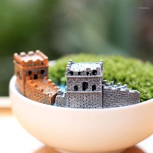 Dekorativa föremål figurer Kina Great Wall Miniature Fairy Garden Home Hus Dekoration Mini Craft Micro Landscaping Decor Diy Accesso