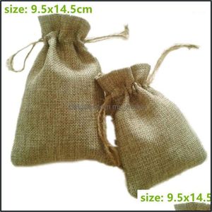 Wrap Event Festive Party Supplies Home Gardenwholesale- 10x15cm Faux Jute/Hessian Burlap DString Sack Wedding Bomboniera Christmas Gift Pa PA PA