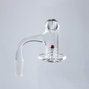 Smoking Accessories Full Weld Beveled Edge Blender Banger Nails With Removable Quartz Insert And Glass Beads & Ruby Pearl