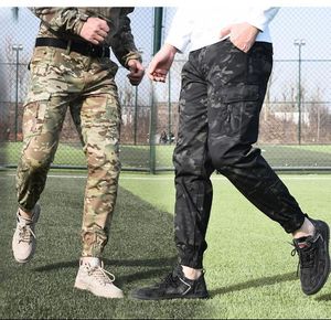 Calças masculinas Governador tático Multi Multi bolso macacão roupas mais veludo Slim Camuflagem ao ar livre leggings solto exército