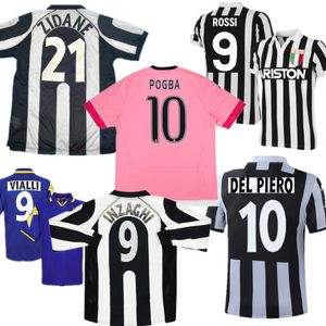 Zidane del Piero Inzaghi Retro Jerseys 1996-98 Vintage Soccer Jersey 1995 Vialli 15-16 Pogba Classic Football Kit 84-85