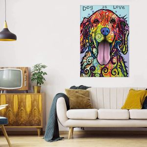 Dog Love Home Decor Large Oil Painting On Canvas Handpainted/HD-Print Wall Art Pictures Customization is acceptable 21072407