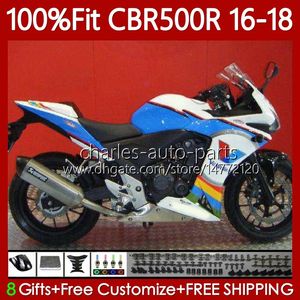 Honda CBR 500 CBR500 R RR CC 500R 500CC 2016-2018 Vücut 111NO.89 CBR500RR 2016 2017 2018 CBR500CC CBR500R 16 17 18 Enjeksiyon Perşembe Beyaz Mavi