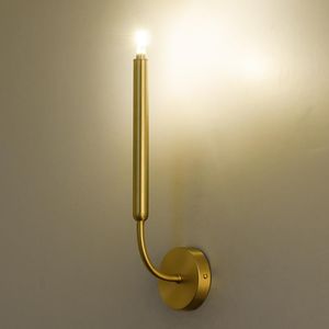 Lampa ścienna Nowoczesne złote lampy Lustro Lustrzane światła salon sypialnia nocna do domu Loft Decor El Łazienka Light Design