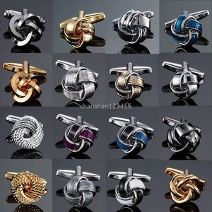 Twist Cufflinks French Men's Shirt Metal Brass Enamel Cufflinks Party Business Shirt Crystal Zircon Cuff Link sleeve button for man