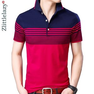 Polo da uomo a maniche corte a righe estive casual di marca Polo da uomo in jersey di qualità Polo da uomo T-shirt Dress Fashions 32503 210401