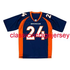 Navy Champ Bailey #24 2006 Jersey Stitched Custom Any name number Football jersey