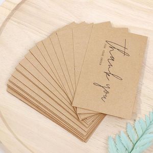 Cartões 30pcs / pacote Obrigado pelo seu pedido cartão de papel kraft suporte de apoio de pequeno negócio caixa de presente diy artesanato decoração de embalagem