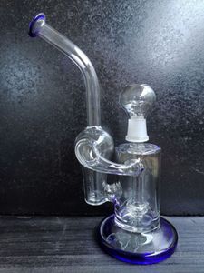 Heady Cam Bongs Recycler Bong Benzersiz yeşil mavi sepet nargile su boruları duş başlık percolator petrol dab kuleleri 14.4mm ortak zeusart dükkanı