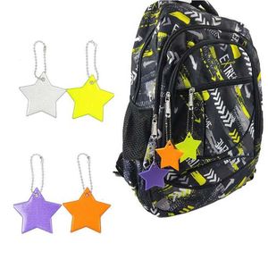 Child Safety Reflector Key Ring Star Ultra Reflective Gear Keychain for Clothing Bags Backpacks Strollers Wheelchairs G1019