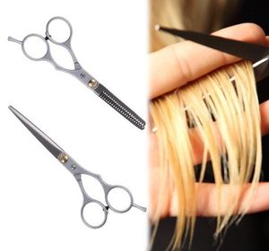 Regular Hairdressing Hair salon Cutting Thinning Silver Shears Stainless steel Scissors Set Tool