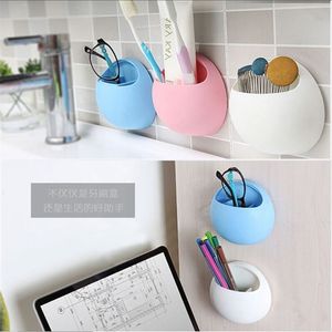 Wholesale toothbrush holders suction cups resale online - 1pc Bathroom Accessories Useful Plastic Home Toothbrush Holder Wall Mount Sucker Suction Cups Organizer