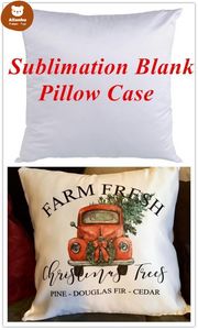 Plain White Sublimation Blank Pillow Case Fashion Cushion Pillowcase Cover for Heat Press Printing Throw Pillow Covers Decorative te