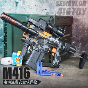 M416 Elettrico Automatico Morbido Proiettile Pistola Giocattolo Blaster Modello Pistola Fucile D'assalto Per I Bambini Adulti Ragazzi Regali Di Compleanno CS Fighting Go