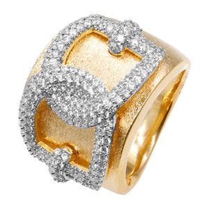 Fashion D-Shaped Cubic Zirconia Staplable Chic Ringar Kvinnor Smycken Tillbehör Lyxig Stor Afrika Retro Finger Ring