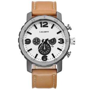 Cagarny mode män quartz watch casual mens lyx klockor sport armé militär armbandsur man visa klocka armbandsur