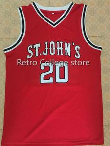 15 Ron Artest 20 Chris Mullin St John's Üniversite Koleji Basketbol Forması En Kalite 100% Çift dikişli herhangi bir ad ve numarayı özelleştirin