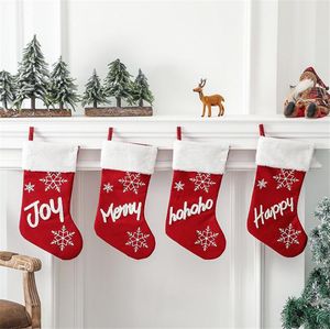 Boże Narodzenie pończochy Xmas Drzewo wystrój Santa Claus Prezenty torba Dzieci Favor Fireplace Wiszące ornament DD621