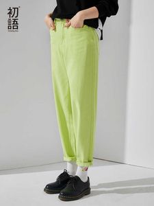 Toyouth Summer New Arrival Fashion Color Jeans Straight Trousers Korean Student Harun Pants Q0802