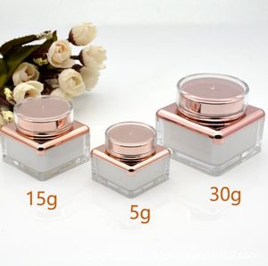 5g 15g 30g de creme vazio frasco plástico acrílico frasco de garrafa de frasco de maquiagem pote de viagem loção de face lotion recipiente cosmético sn2280