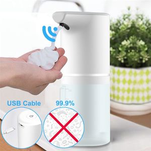 Bezdotykowy automatyczny czujnik Dozownik Mydło Pianka USB Ładowanie Smart Infrared Liquid Hand Sanitizer 211206