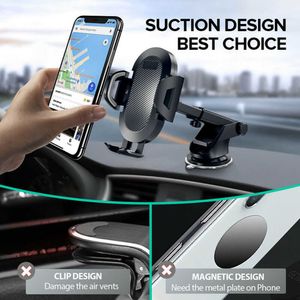 Sucker Car Phone Holder Stand GPS Telefon Mobile Cell Support dla iPhone 12 11 Pro Max x 7 8 Plus Xiaomi Redmi Huawei276a