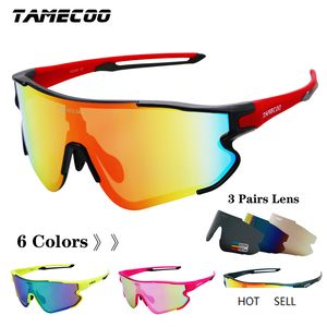 Tamecoo UV400 Okulary rowerowe Okulary sportowe Spolaryzowane rowerowe okulary na rowerze dla mężczyzn