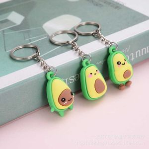 2021 Ins Cartoon Beef Oil Fruit Keychain Pendant Söt Mini Avokado Dollväska Hängande Dekoration Små present G1019