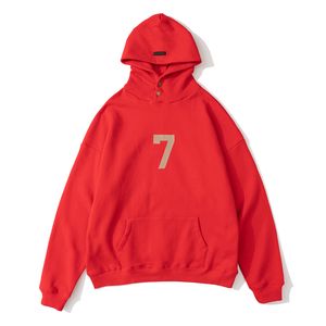 7th Autumn Winter Oversize Hoodie Skateboard Numeric Navy Blue Red High Street Hoody Men Women Streetwear Silicone Hooded Sweatshirt VI1Z