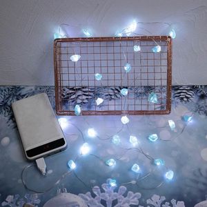 Strings Natural Amethyst LED String Lights Decorative Crystal LEDs With Remote Control Ornaments Holiday Decor