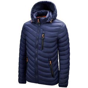 Homens inverno para baixo casaco blusão com capuz jaqueta quente indefinido outwear leve portátil casual moda roupas veste homme 210914