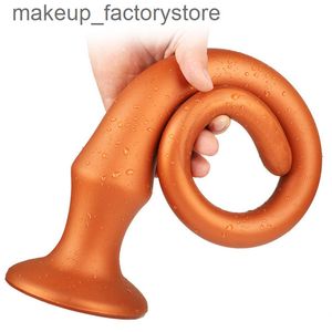 Massage super lång anal dildo för kvinnor män prostata massage silikon anal svans stor butt plugg sexleksaker produkter för vuxna bdsm bondage