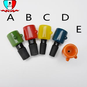 Titular de tigela de vidro colorido titular acessórios para fumar com junta masculina de 14mm 19mm para tubo de água Dab Rig Bong