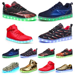 Gai Casual Luminous Shoes Herrkvinnor Big Size 36-46 EUR Fashion BEACTIBLE Black Black White Green Red Pink Bule Orange Two 40 Gai XJ