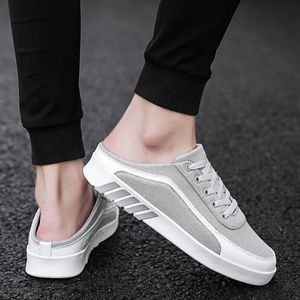 2021 Original Mäns Non-Heel Single Shoes Running Casual Andningsbara En-Lånade Lazy Shoe Sports Sneakers Trainers