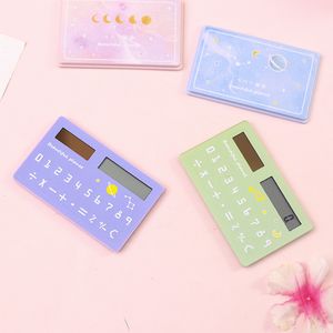 Dream Galaxy Series Solenergi Kreativ Mini Student Calculator Card Type Portable Calculator Office Supplies