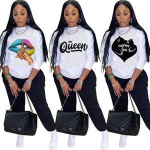 Women 2 Piece Sports Tracksuits Fashion Printing Brand Sportsuit Designer Long Sleeve Pullover Leggings Suit Lady Casual Sportswear Am12