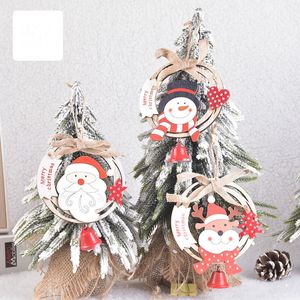 クリスマスの装飾木製ガーランドペンダントツリーベルデコレーションウッドレターペンダント