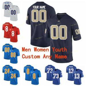 Custom Pittsburgh Panthers Pitt College Football Jersey 3 Damar Hamlin 30 Qadree Ollison 33 Tony Dorsett Men Women Youth Kids Stitched