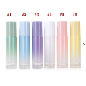 NEW10ml Roller Ball Bottlepearl light gradient fine Storage Bottles glass Essential oil bottle, fritillary perfume RRD9340