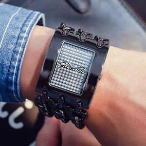 G Amante venda por atacado-New GD Women s Watches Black Quartz WristWatches Luxo Rhinestone Pulseira Assista Ladies Relojes Mujer Lover Relógios Relógio Gift H1012
