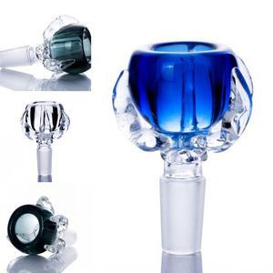Hookahs Glass Bong Accessroies Recycler Dab Rig Rig Water Tubos Acessório 14mm Macho Joint Flor Bowl