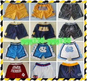 Just Don Koszykówka Krótki Północna Karolina Tar Heels University of Michigan Wolverines Spodenki Lower Merion High School Pant Space Dam Dopasowanie