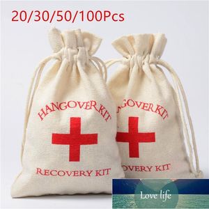 20.PCS HANGOVER KIT BAGS WEDDING Favoriter Presenter för gäster Hållare Bag Bachelorette Hen Party Supplies