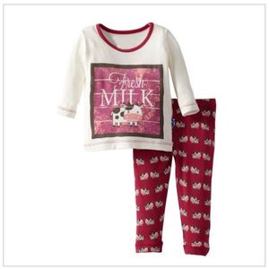 Leite Meninas pijamas se adapta às crianças tracksuits manga comprida t - shirts calças moda bebê menina conjunto de roupas 210413
