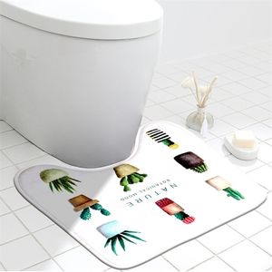 Tappetino da bagno Tappetino antiscivolo in flanella nel bagno Tappeto lavabile Tappeto da pavimento Accessori assorbenti per WC Decorazione domestica 211130