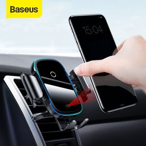 Baseus 15W Qi för luftventil Mount Car Phone Holder Intelligent infraröd snabb trådlös laddningsladdare